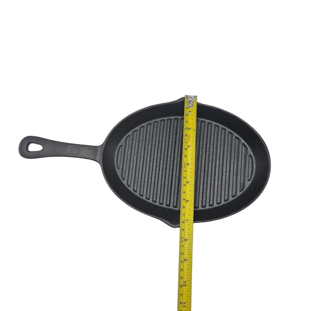 Masterclass Cookware 3pc Cast Iron Pan Fajita Set Wooden Trivet And Handle Mitt